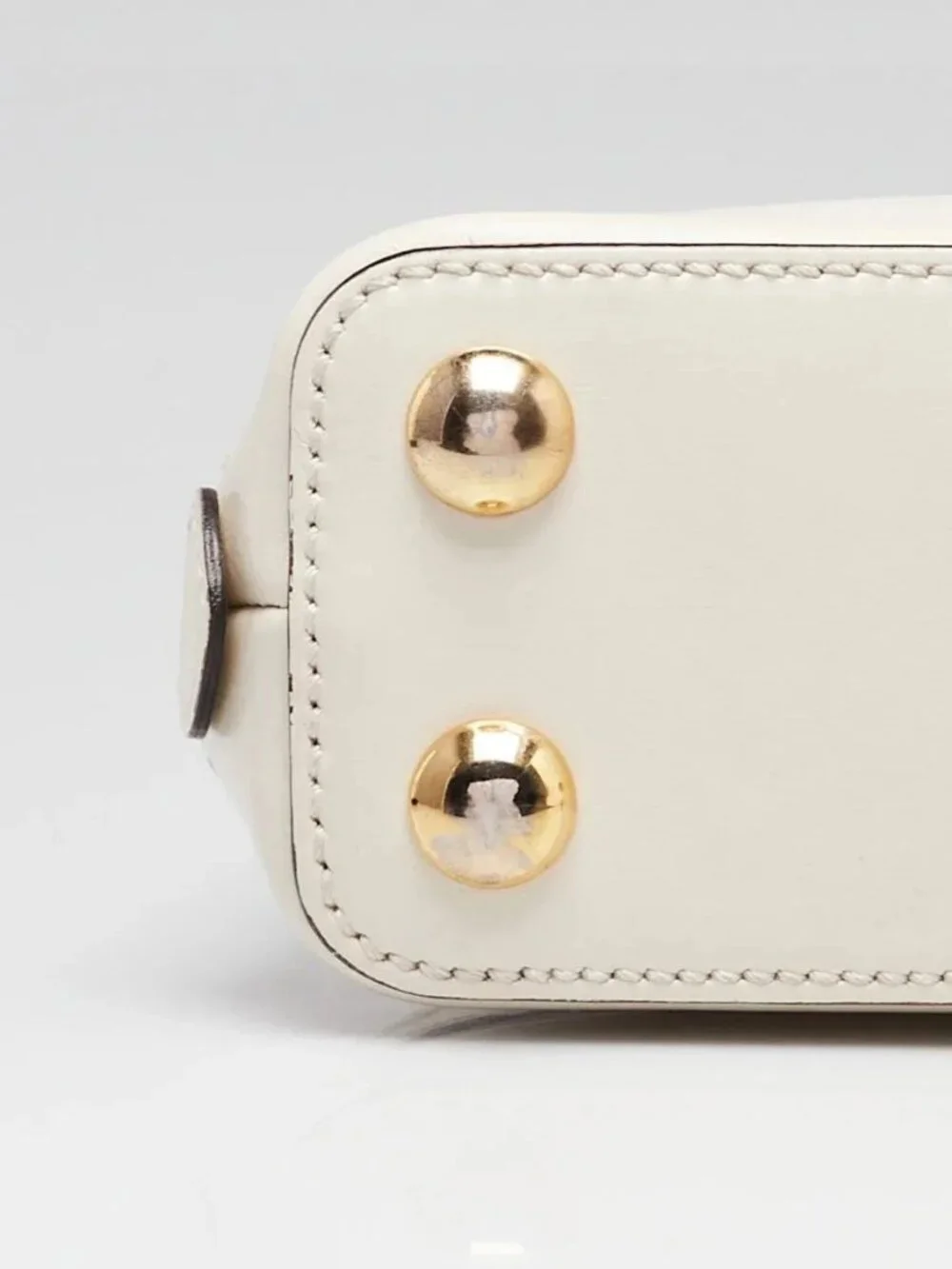 Gucci White Smooth Leather 1955 Horsebit Mini Bag